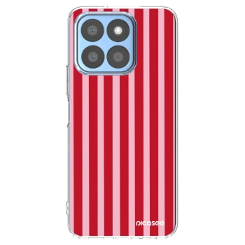 Picasee silikonski prozorni ovitek za Honor X8b - Lines red