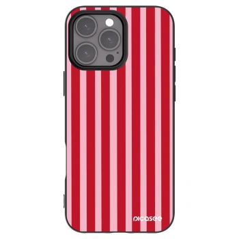 Picasee silikonski črni ovitek za Apple iPhone 16 Pro Max - Lines red
