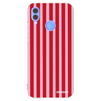 Picasee silikonski prozorni ovitek za Honor 10 Lite - Lines red
