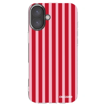 Picasee silikonski prozorni ovitek za Apple iPhone 16 Plus - Lines red
