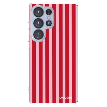 Picasee silikonski prozorni ovitek za Samsung Galaxy S25 Ultra 5G - Lines red