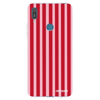 Picasee silikonski prozorni ovitek za Huawei Y7 2019 - Lines red