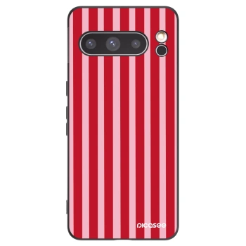 Picasee silikonski črni ovitek za Google Pixel 8 Pro - Lines red