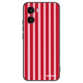 Picasee silikonski črni ovitek za Motorola Moto G05 - Lines red