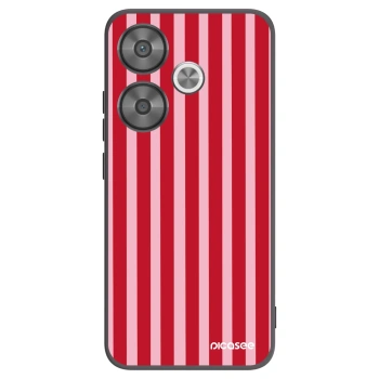 Picasee silikonski črni ovitek za Xiaomi Poco F6 - Lines red