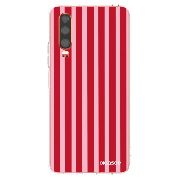 Picasee silikonski prozorni ovitek za Huawei P30 - Lines red