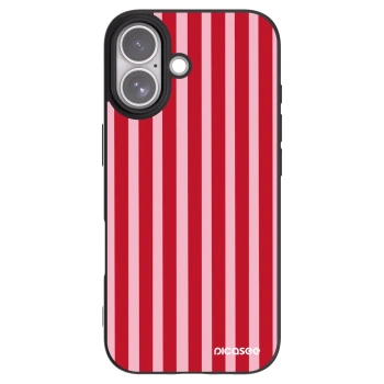 Picasee silikonski črni ovitek za Apple iPhone 17 - Lines red