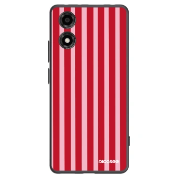 Picasee silikonski črni ovitek za Motorola Moto E14 - Lines red