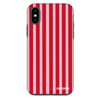 Ovitek za Apple iPhone X/XS - Lines red