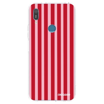 Picasee silikonski prozorni ovitek za Huawei Y6 2019 - Lines red