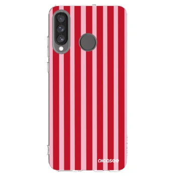 Picasee silikonski prozorni ovitek za Huawei P30 Lite - Lines red