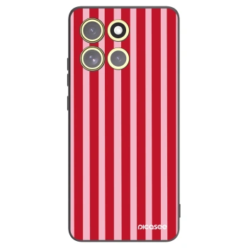 Picasee silikonski črni ovitek za Motorola Moto G86 Power 5G - Lines red