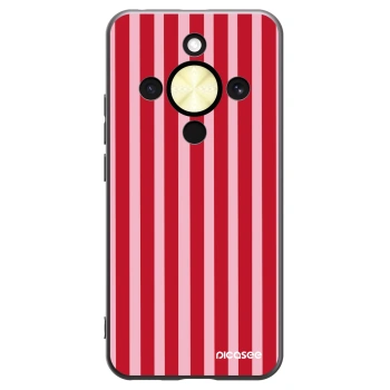 Picasee silikonski črni ovitek za Honor Magic8 Lite 5G - Lines red