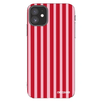 Picasee silikonski prozorni ovitek za Apple iPhone 11 - Lines red