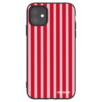 Picasee silikonski črni ovitek za Apple iPhone 11 - Lines red