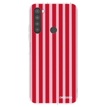 Picasee silikonski prozorni ovitek za Xiaomi Redmi Note 8 - Lines red