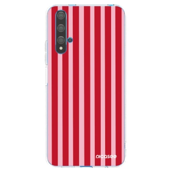 Picasee silikonski prozorni ovitek za Huawei Nova 5T - Lines red