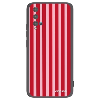 Picasee silikonski črni ovitek za Huawei Nova 5T - Lines red