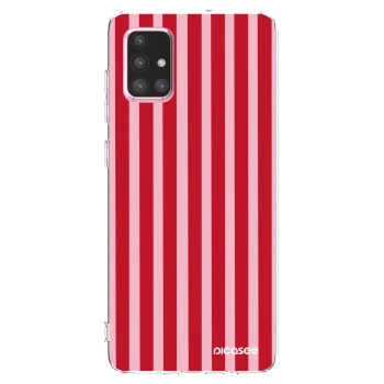 Picasee silikonski prozorni ovitek za Samsung Galaxy A71 A715F - Lines red