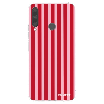 Picasee silikonski prozorni ovitek za Huawei P40 Lite E - Lines red