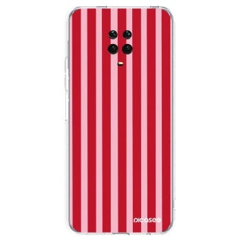 Picasee silikonski prozorni ovitek za Xiaomi Redmi Note 9 Pro - Lines red