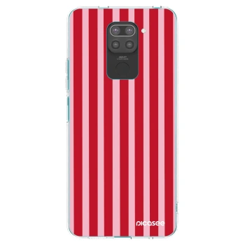 Picasee silikonski črni ovitek za Xiaomi Redmi Note 9 - Lines red