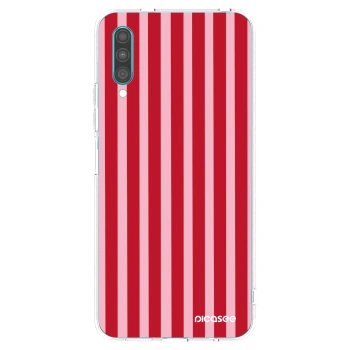 Picasee silikonski prozorni ovitek za Samsung Galaxy A30s A307F - Lines red