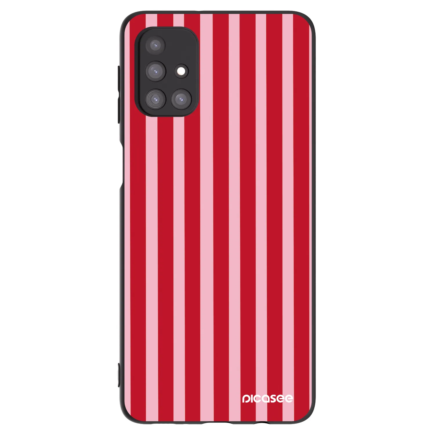 Picasee silikonski črni ovitek za Samsung Galaxy M31s - Lines red