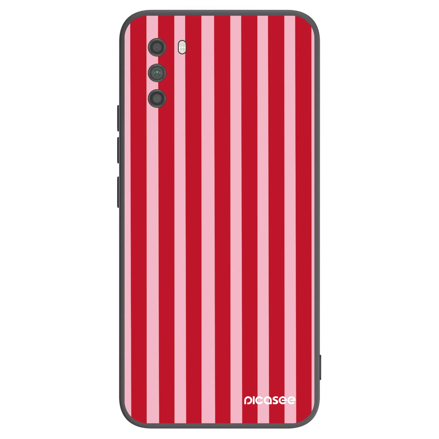 Picasee silikonski črni ovitek za Xiaomi Poco M3 - Lines red