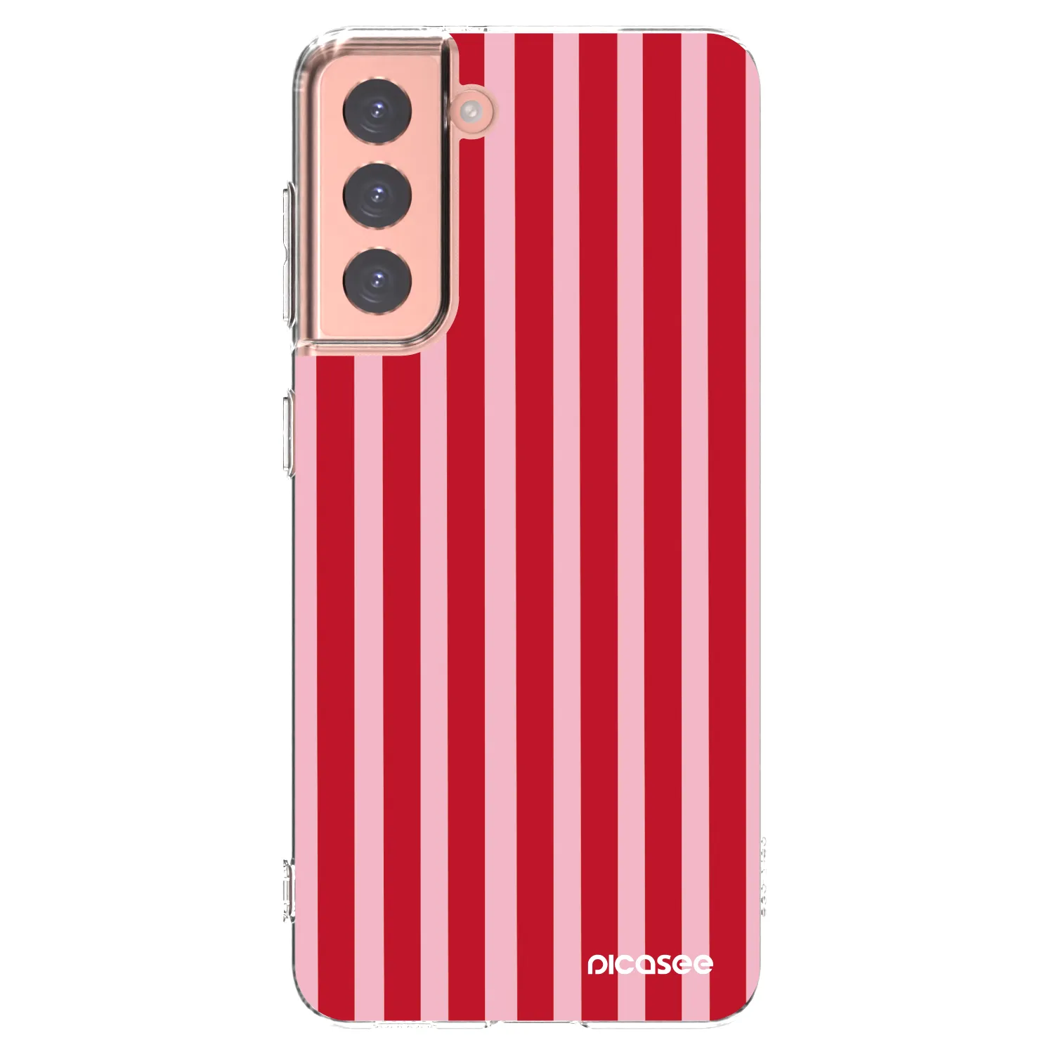 Picasee silikonski prozorni ovitek za Samsung Galaxy S21 5G G991B - Lines red