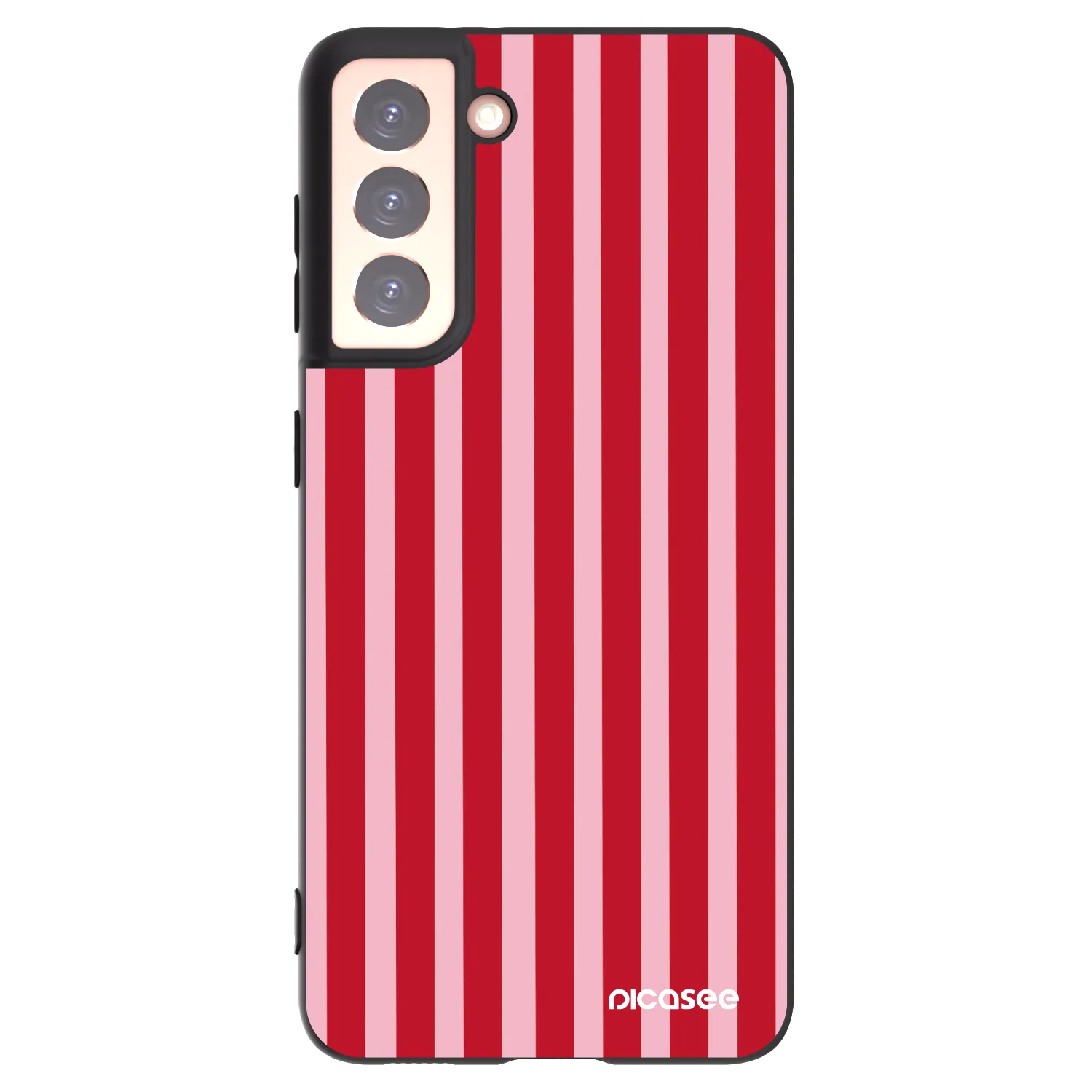 Picasee silikonski črni ovitek za Samsung Galaxy S21 5G G991B - Lines red