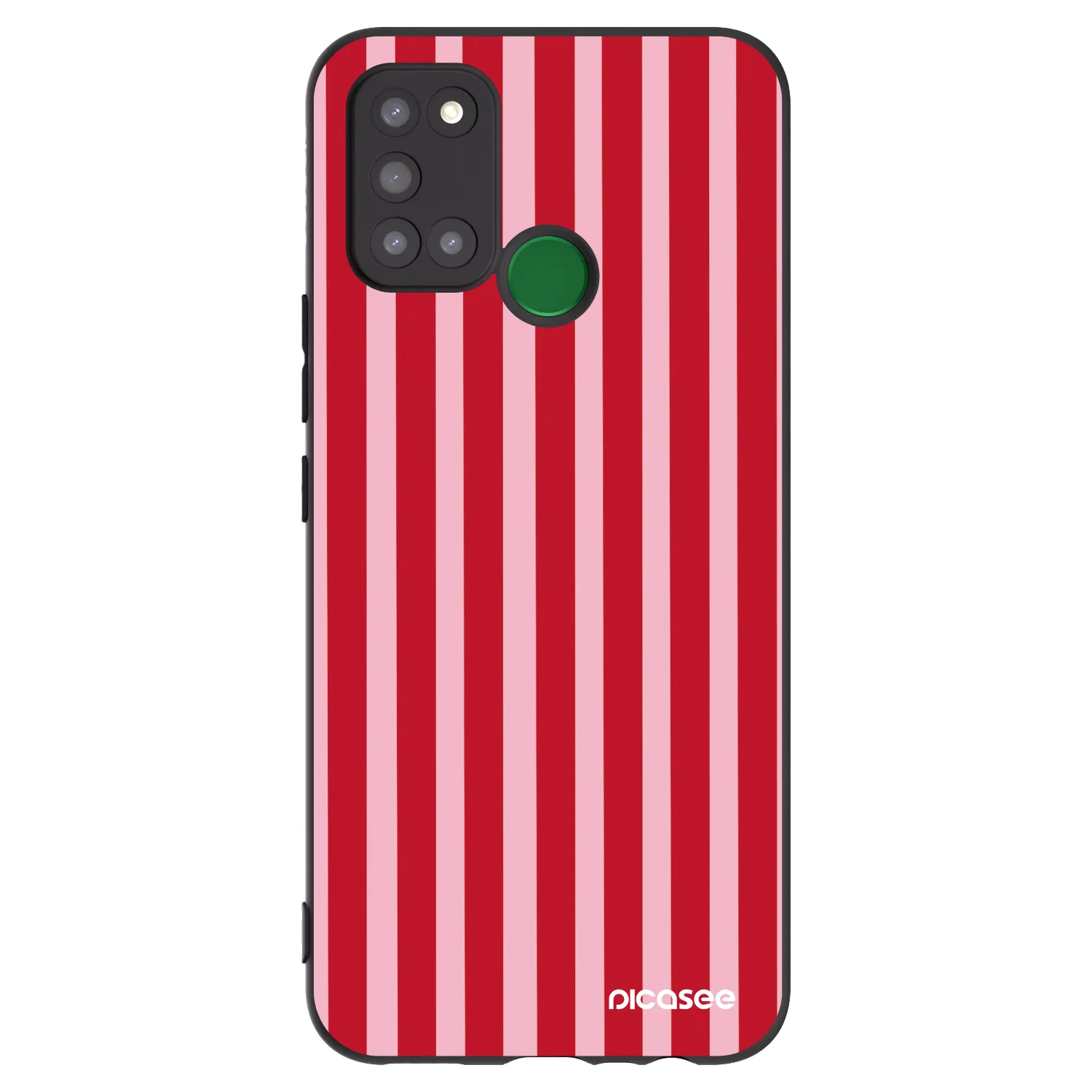 Picasee silikonski črni ovitek za Realme 7i - Lines red