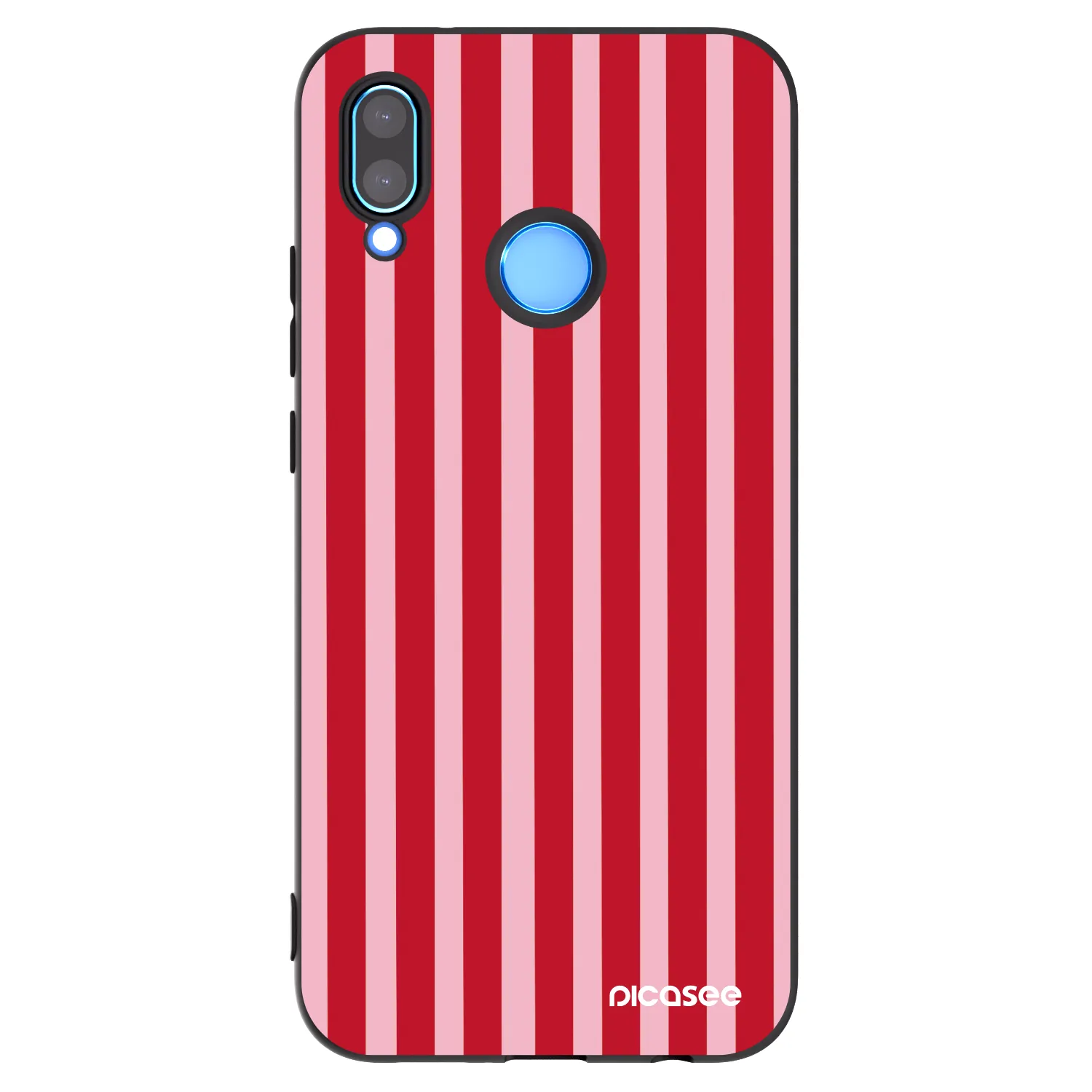 Picasee silikonski črni ovitek za Huawei P20 Lite - Lines red