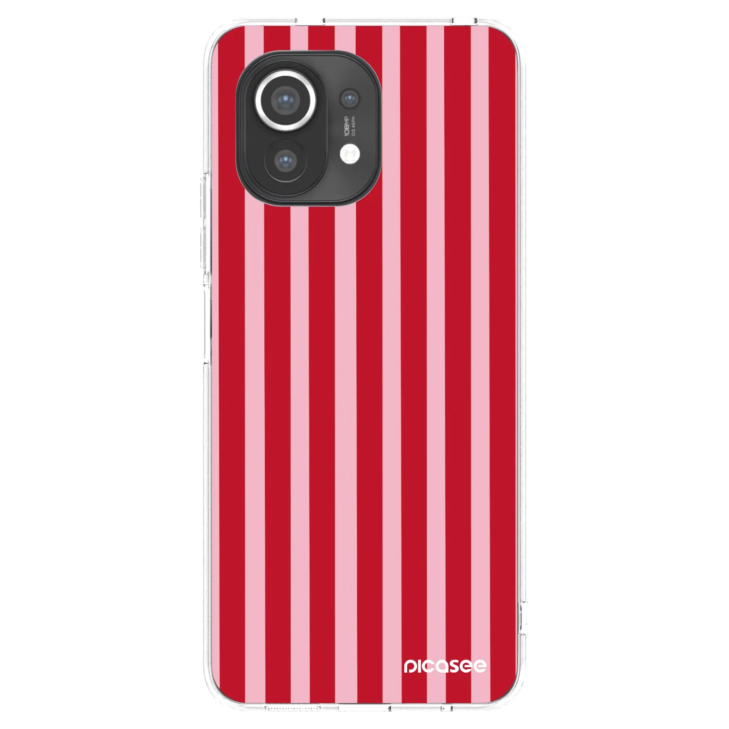 Picasee silikonski prozorni ovitek za Xiaomi Mi 11 - Lines red