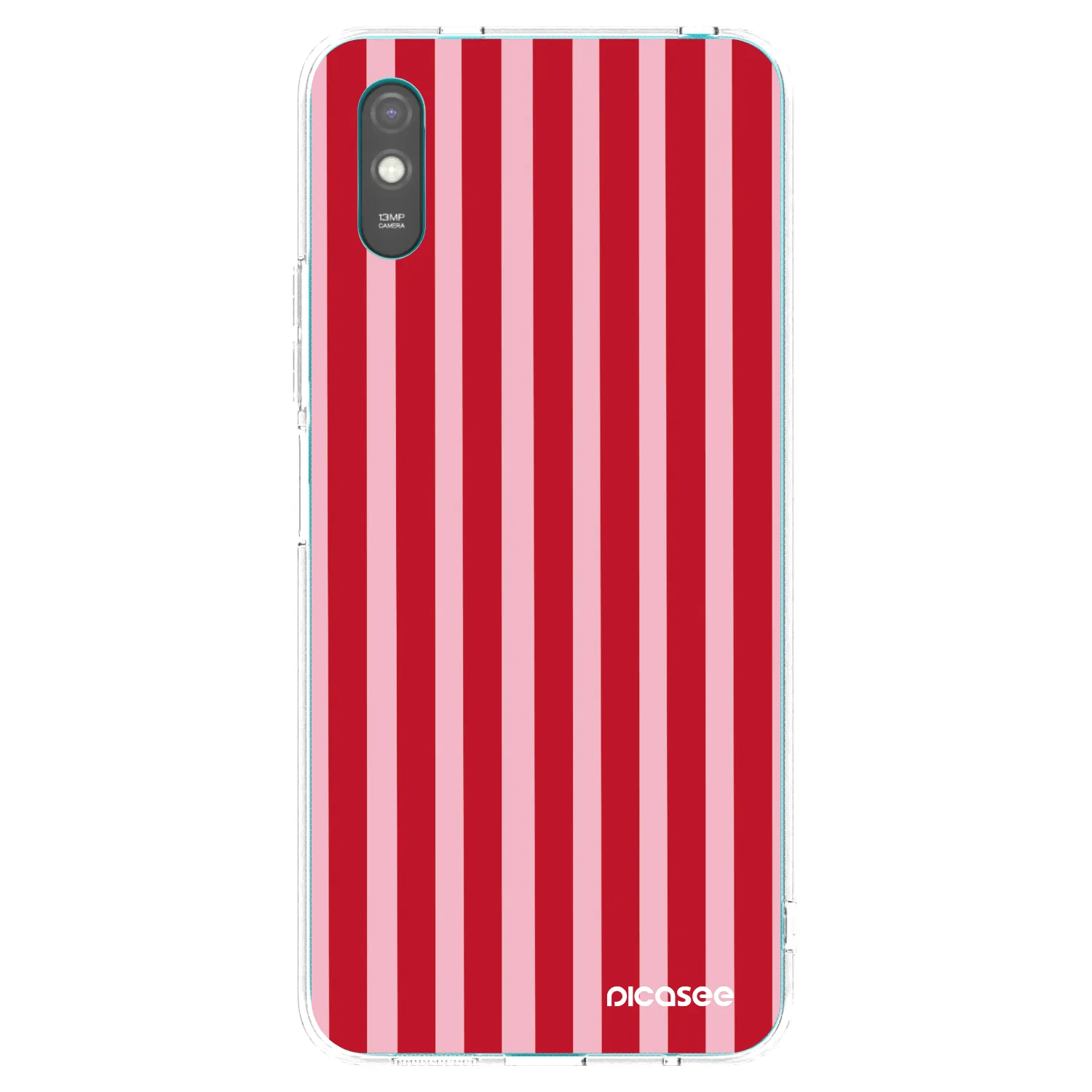 Picasee silikonski prozorni ovitek za Xiaomi Redmi 9AT - Lines red