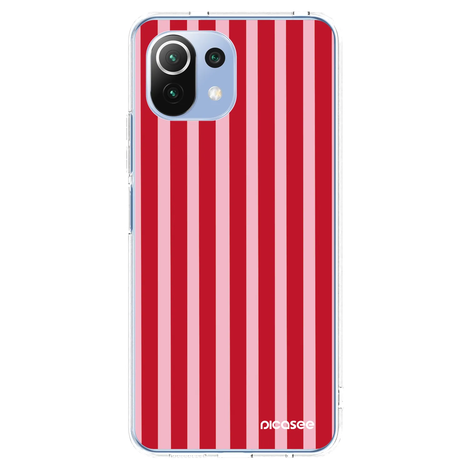 Picasee silikonski prozorni ovitek za Xiaomi Mi 11 Lite - Lines red