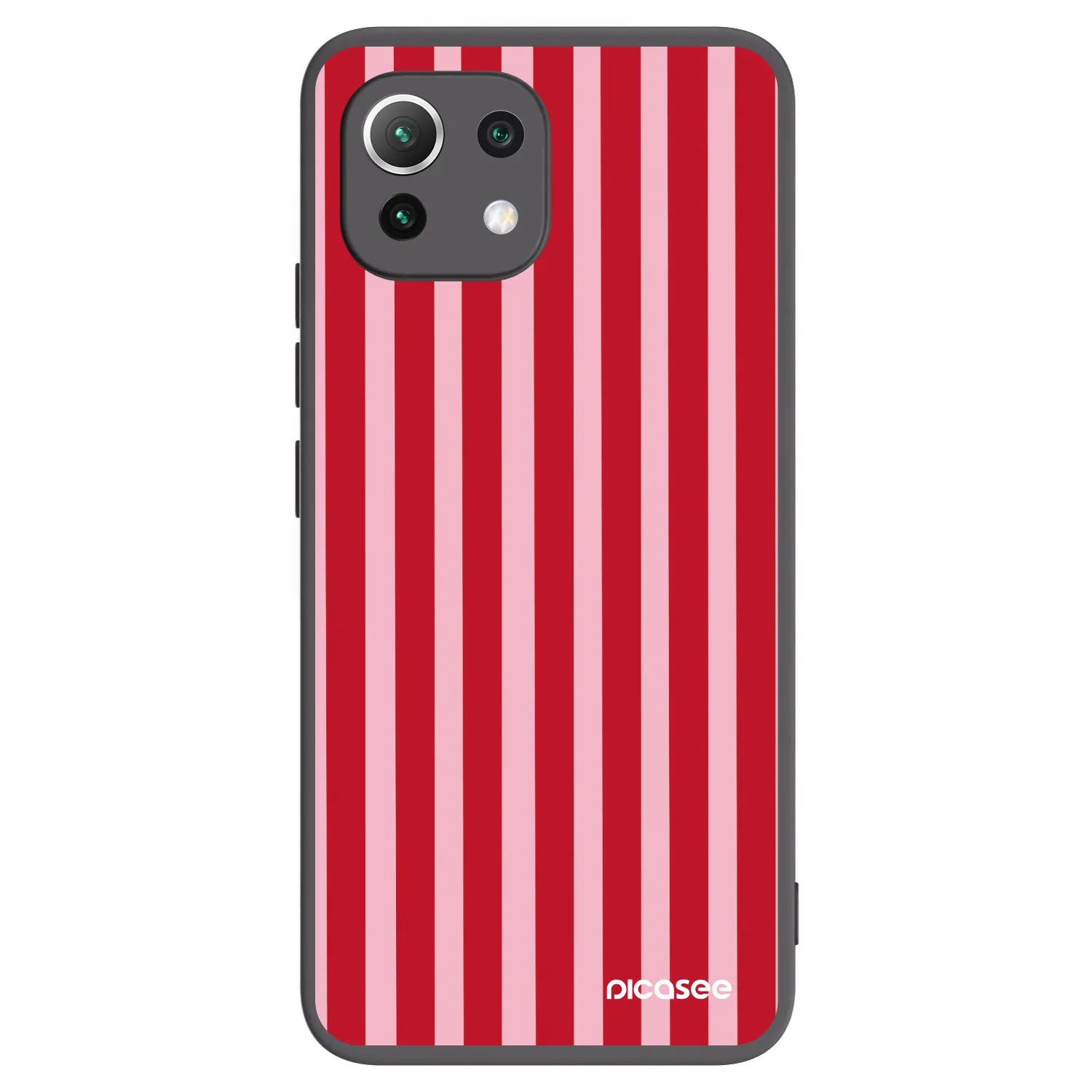 Picasee silikonski črni ovitek za Xiaomi Mi 11 Lite - Lines red
