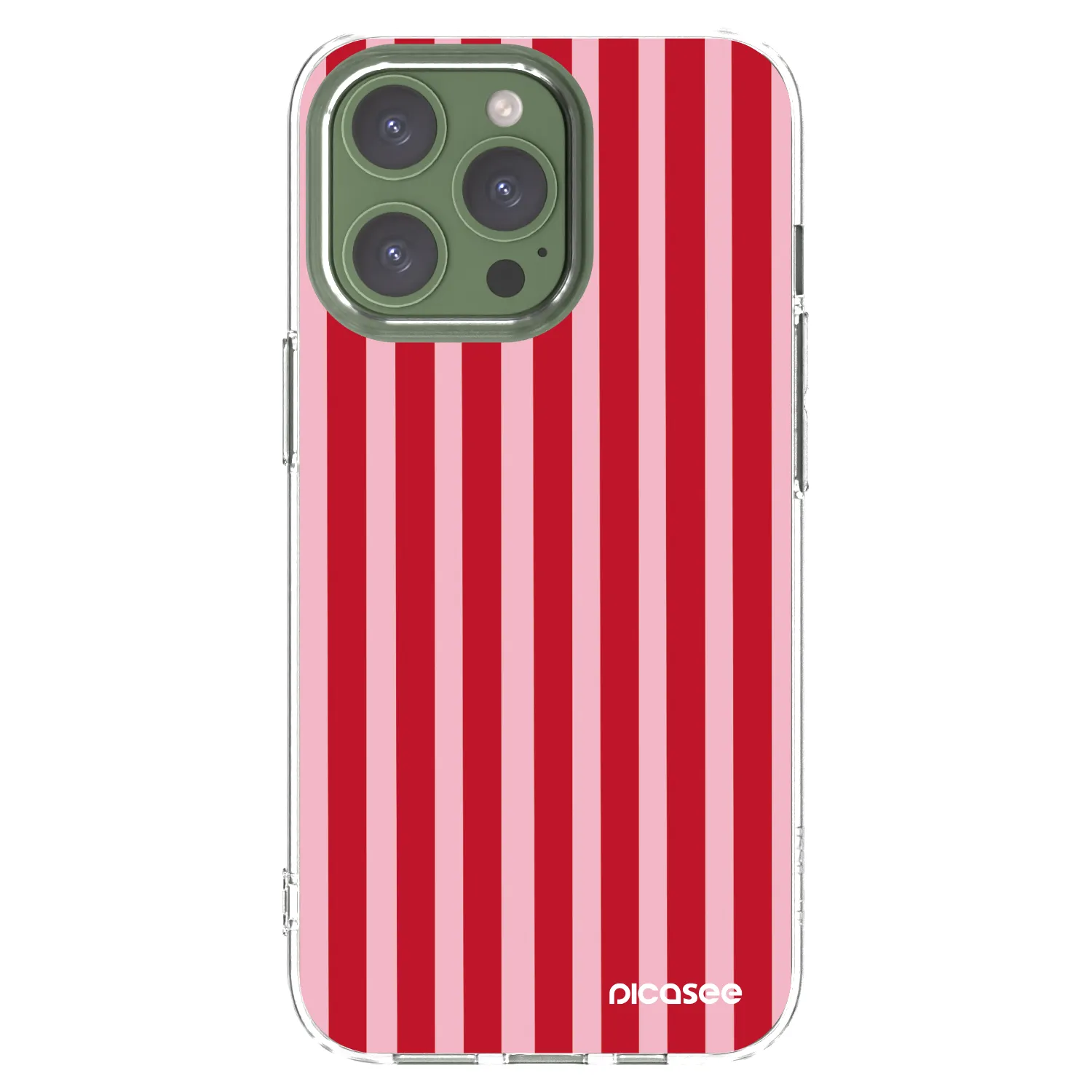 Picasee silikonski prozorni ovitek za Apple iPhone 13 Pro - Lines red