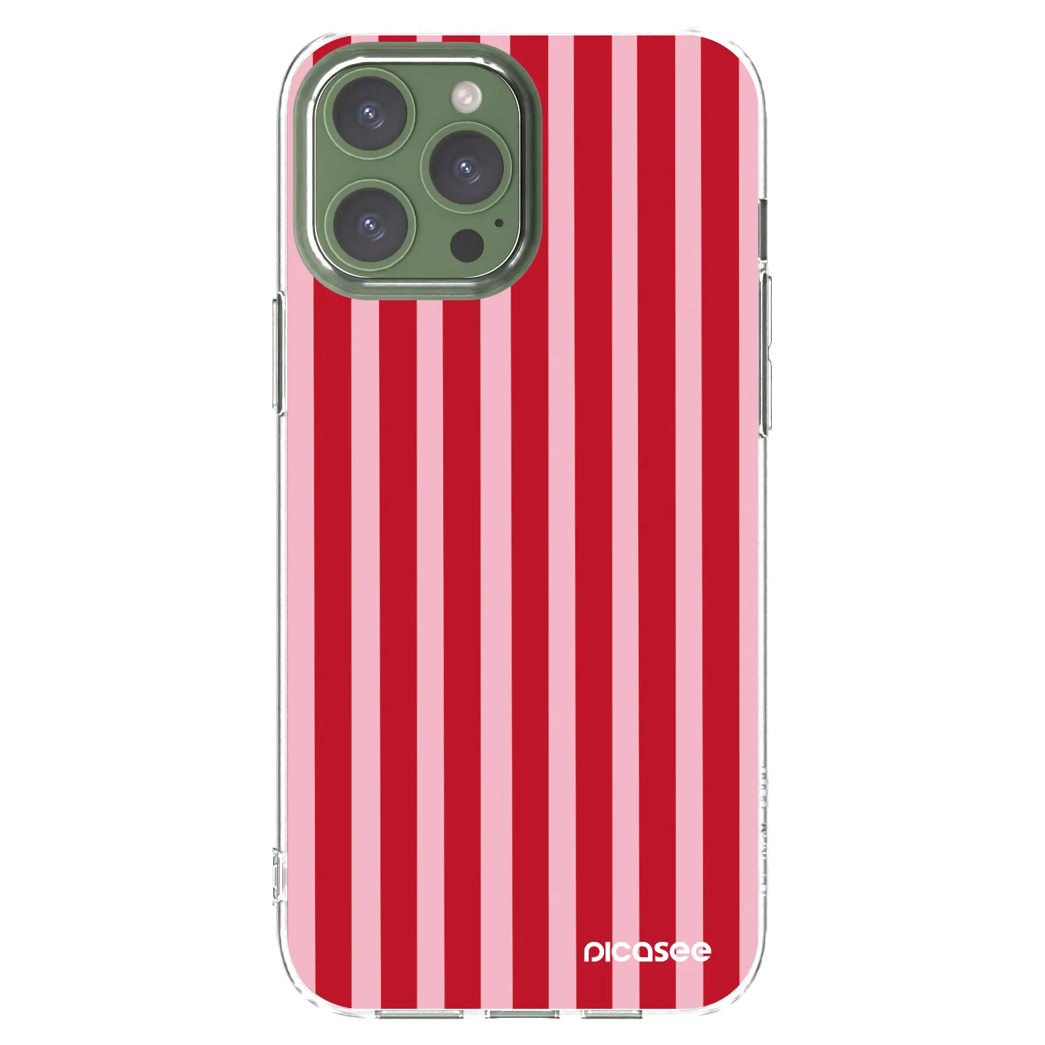 Picasee silikonski prozorni ovitek za Apple iPhone 13 Pro Max - Lines red