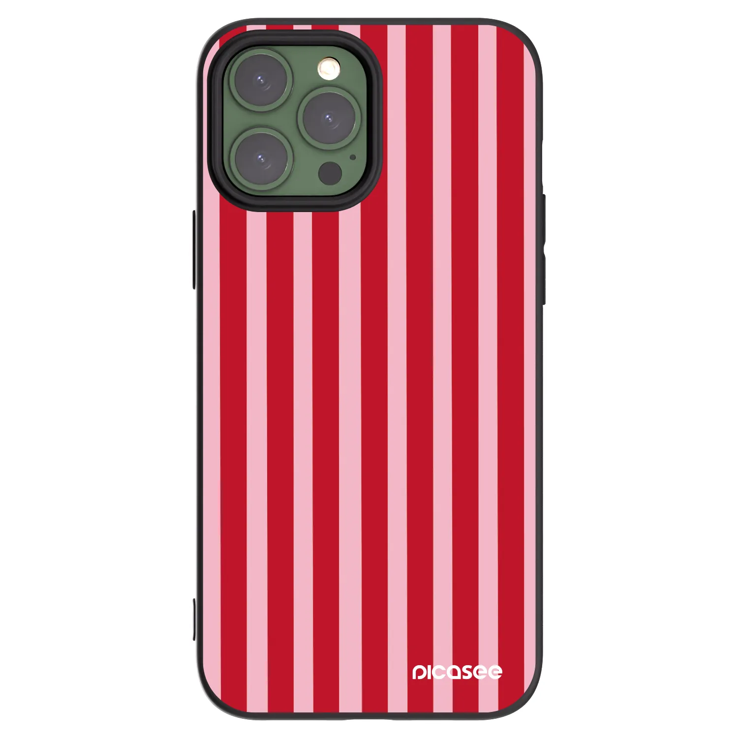 Picasee silikonski črni ovitek za Apple iPhone 13 Pro Max - Lines red