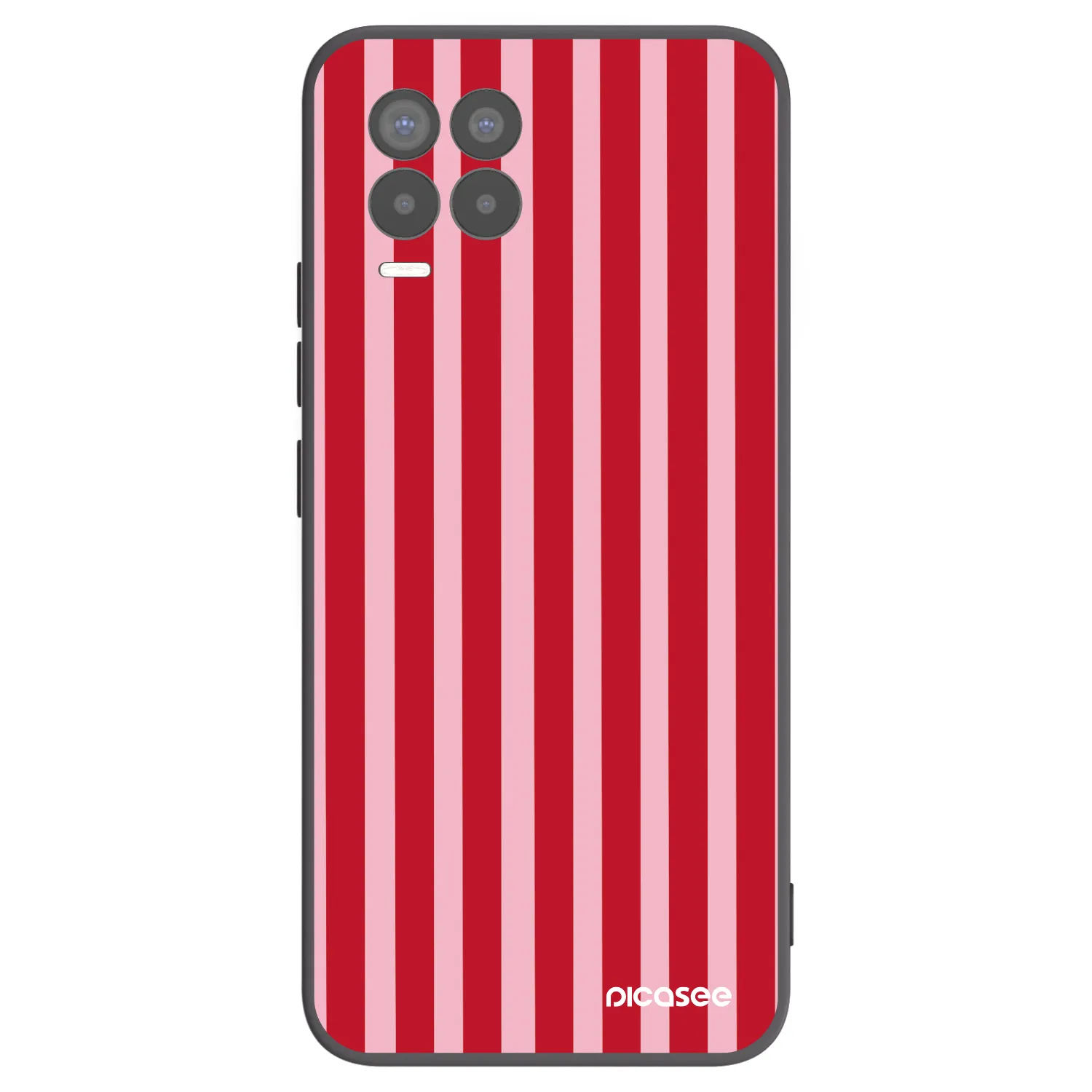 Picasee silikonski črni ovitek za Realme 8 4G - Lines red