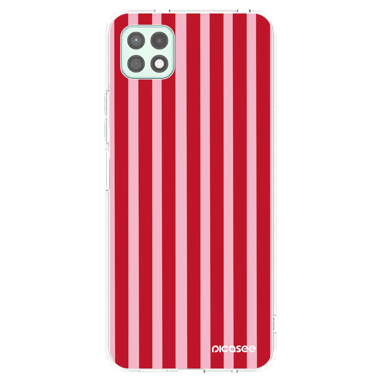 Picasee silikonski prozorni ovitek za Samsung Galaxy A22 A226B 5G - Lines red