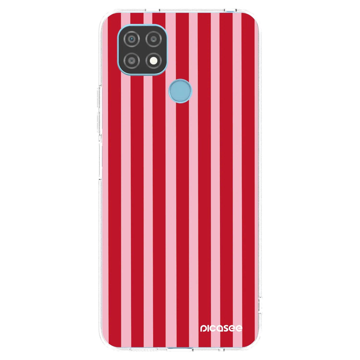 Picasee silikonski prozorni ovitek za Realme C21 - Lines red