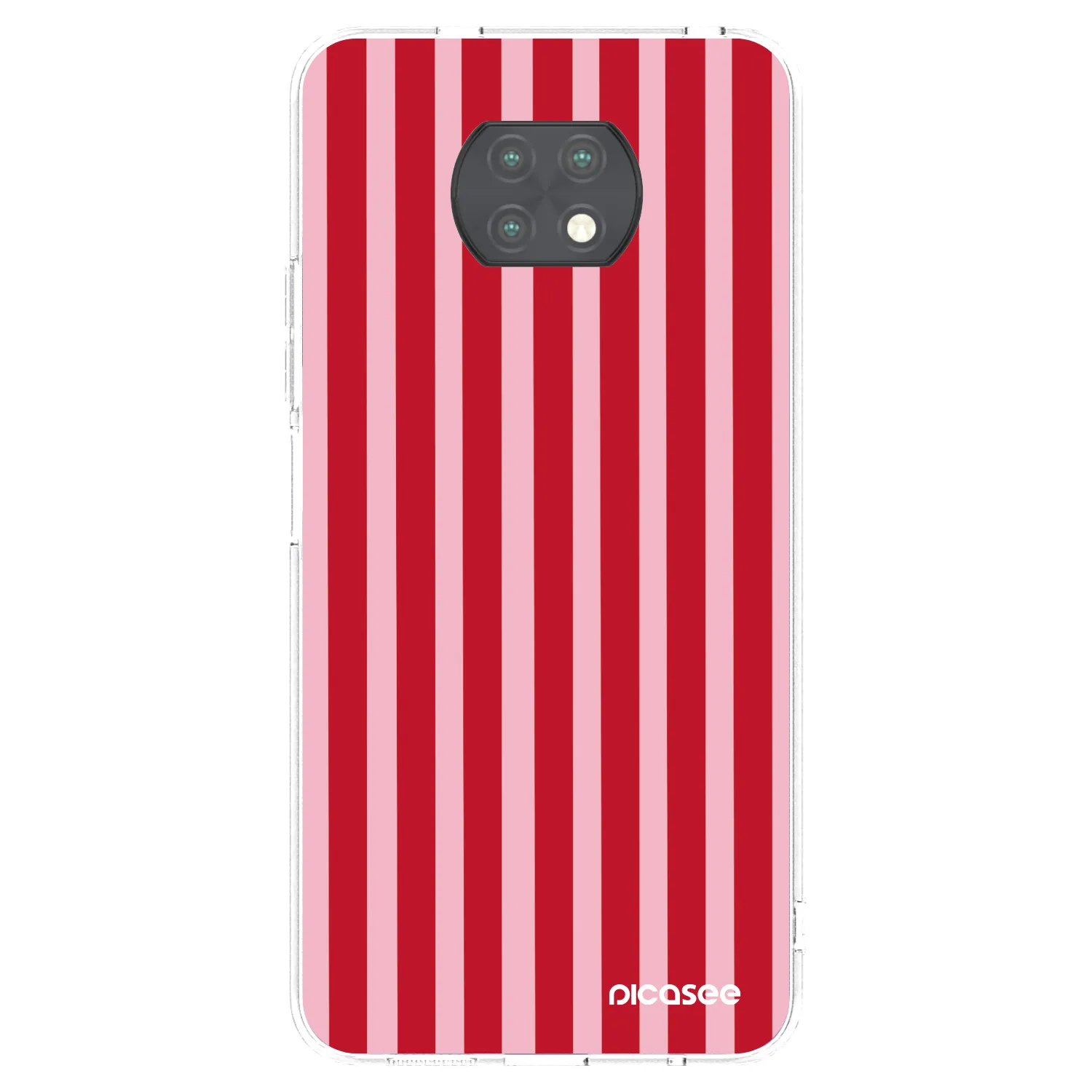 Picasee silikonski prozorni ovitek za Xiaomi Redmi Note 9T - Lines red