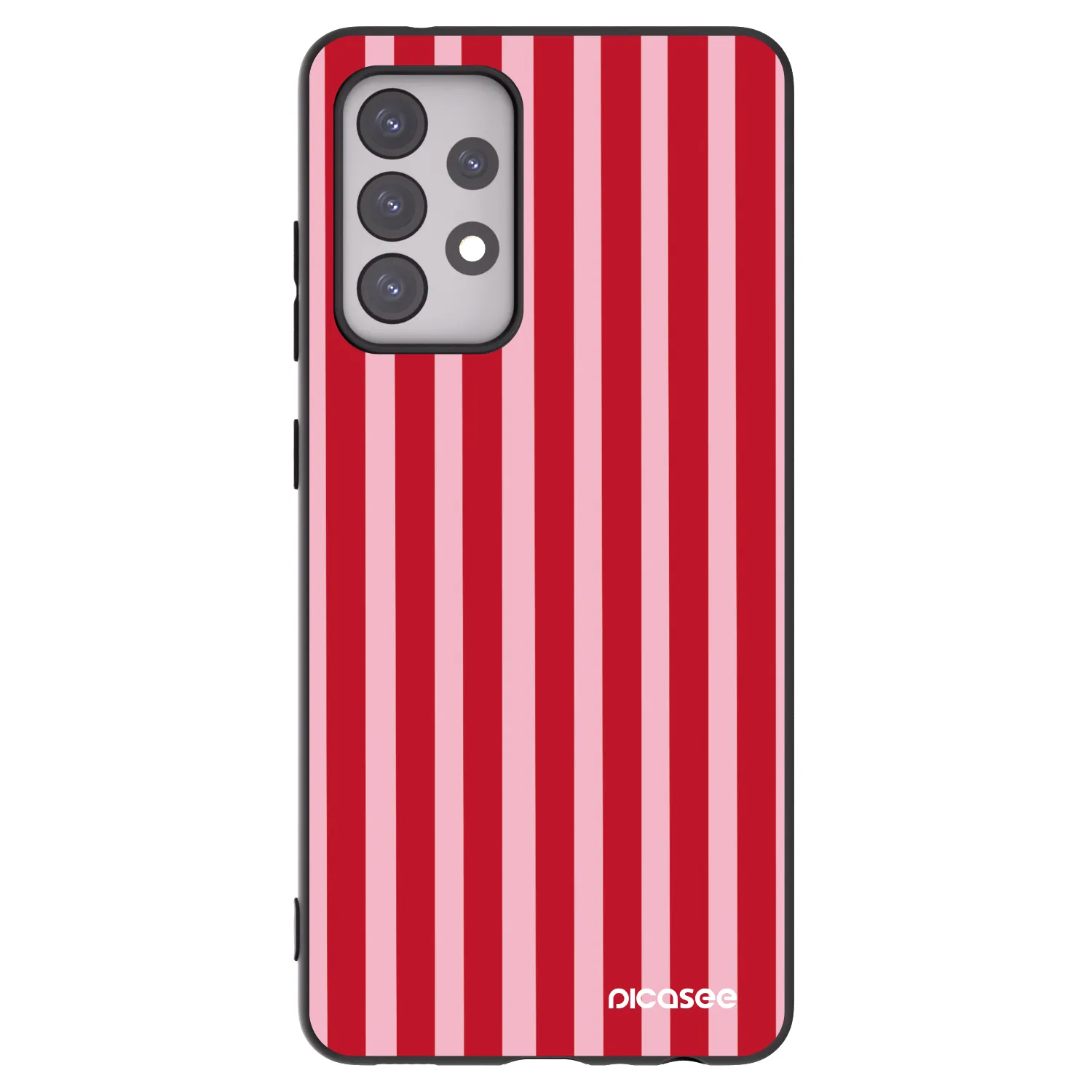 Picasee silikonski črni ovitek za Samsung Galaxy A52s 5G A528B - Lines red