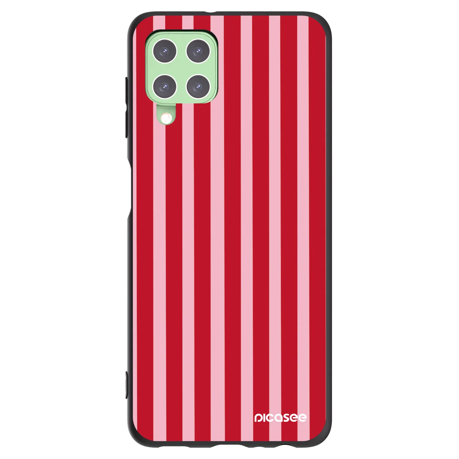 Picasee silikonski črni ovitek za Samsung Galaxy A22 A225F 4G - Lines red