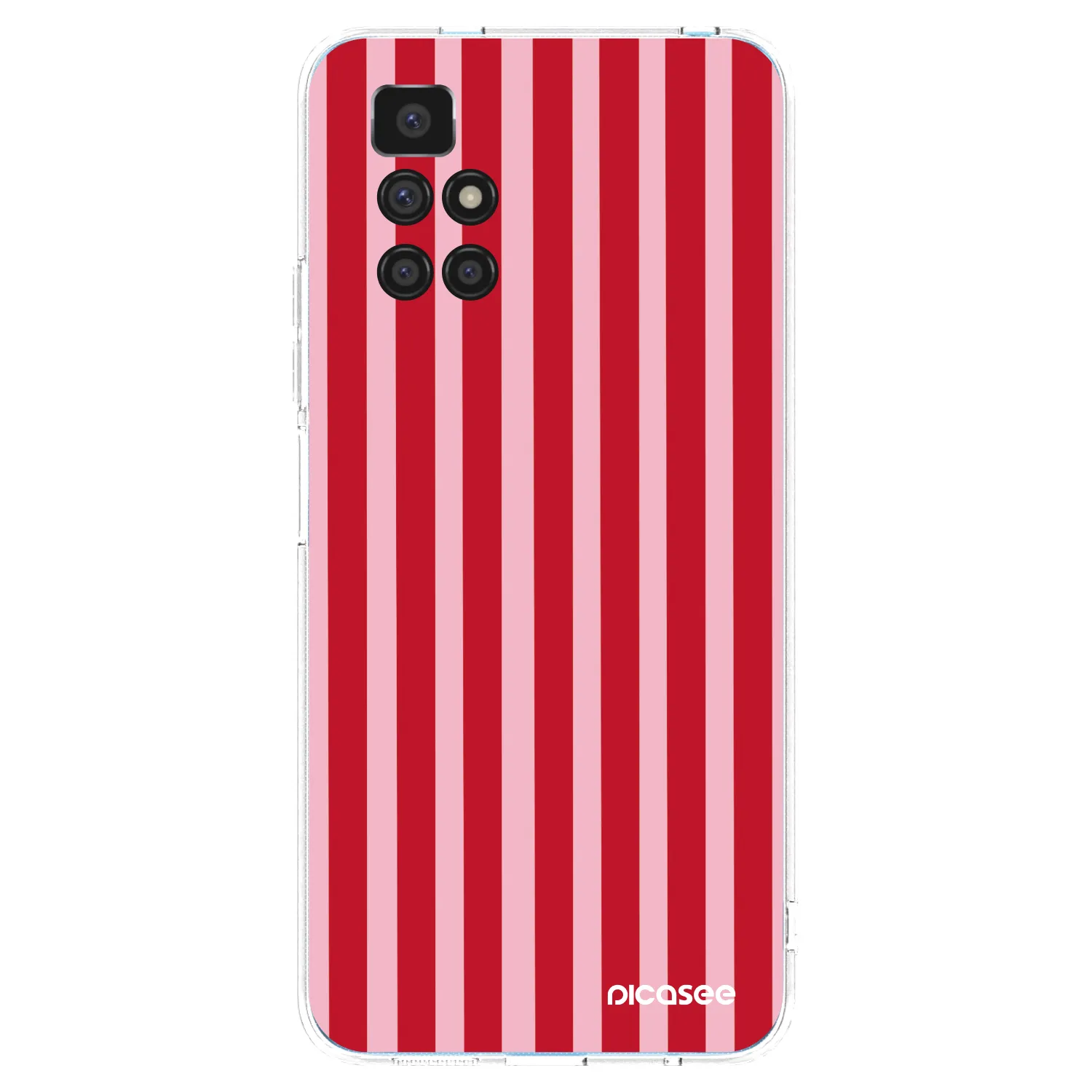 Picasee silikonski prozorni ovitek za Xiaomi Redmi 10 - Lines red