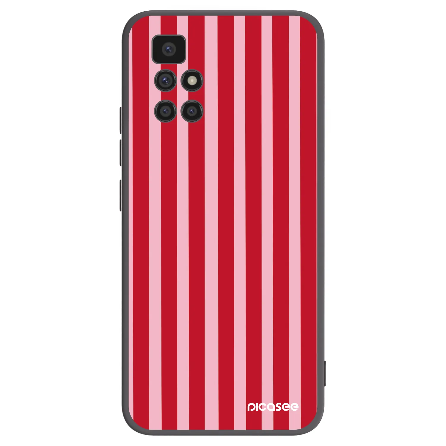 Picasee silikonski črni ovitek za Xiaomi Redmi 10 - Lines red