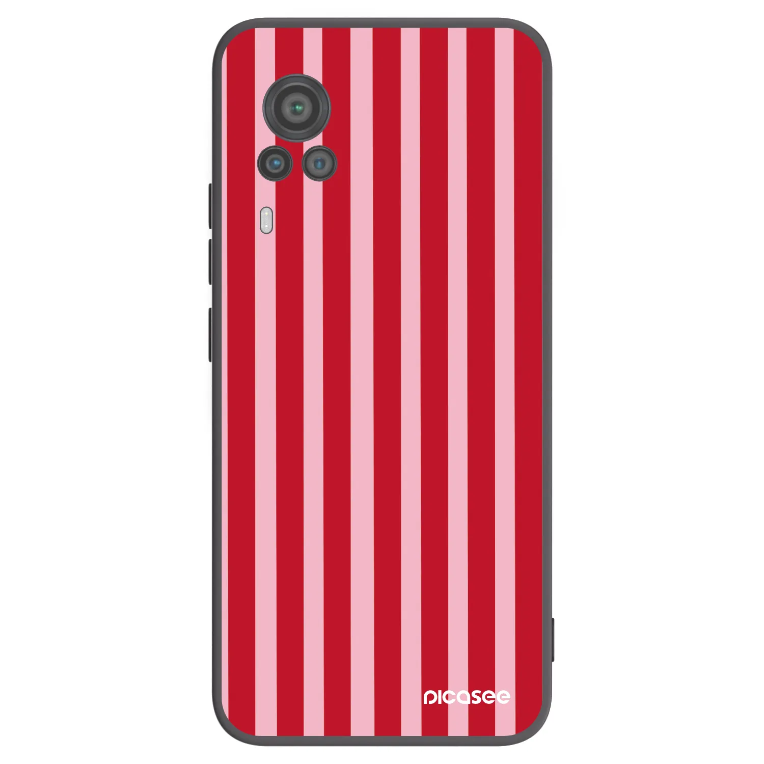 Picasee silikonski črni ovitek za Vivo X60 Pro 5G - Lines red