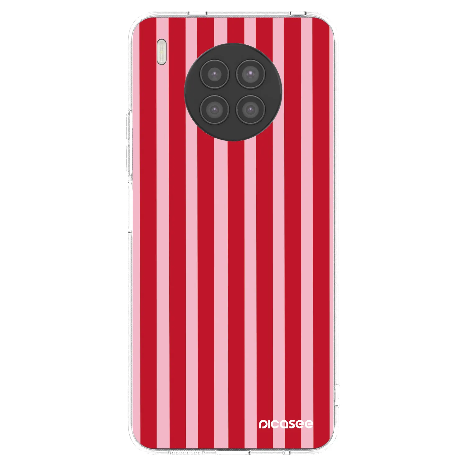 Picasee silikonski prozorni ovitek za Huawei Nova 8i - Lines red